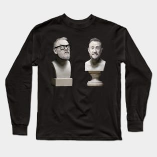 Taskmaster statues - Greg Davis & Alex Horne Long Sleeve T-Shirt